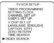 SYLVANIA 6727DC - Select "INDEX SEARCH" - 1