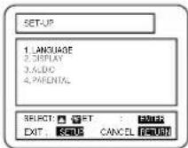 SYLVANIA 6727DC - Press the SETUP button in STOP mode. - 1