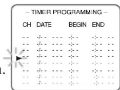 - TIMER PROGRAMMING - CH DATE BEGIN END