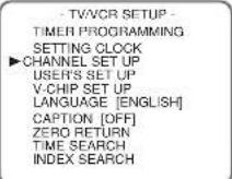 SYLVANIA 6727DC - Select "CHANNEL SET UP" - 1