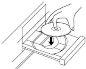 SYLVANIA 6727DB - Place a disc into the tray. - 1