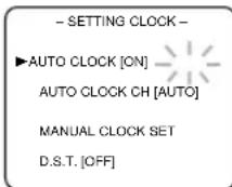 SYLVANIA 6727DB - Set "AUTO CLOCK" to [ON] - 1
