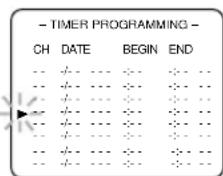 - TIMER PROGRAMMING - CH DATE BEGIN END