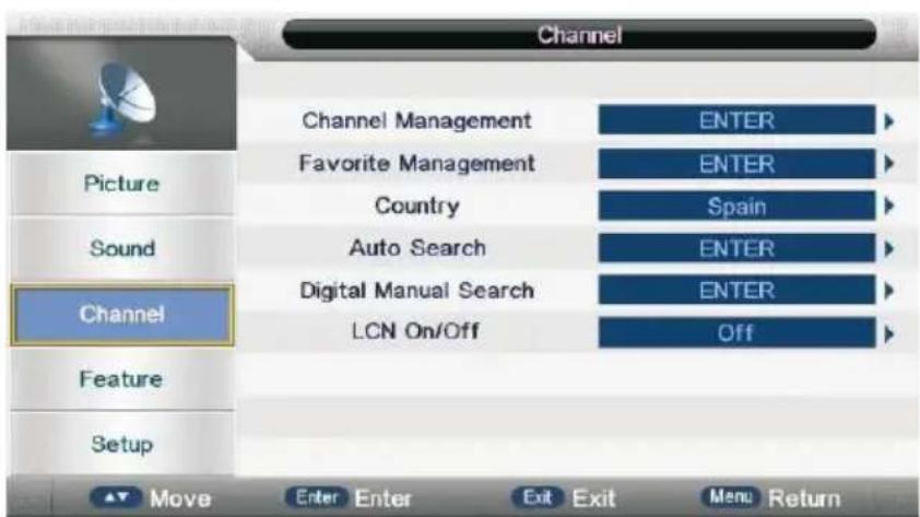 Jay-Tech PD1008 - MENÜ TV CHANNEL (TV-KANAL) - 1
