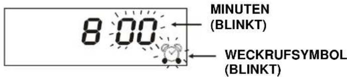 8:00 MINUTEN (BLINKT) WECKRUFSYMBOL (BLINKT)
