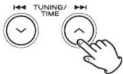 TEAC SR-L280i - Druk op TIME (|◄◄ of ►►|) om de huidige minuten in te stellen. - 1