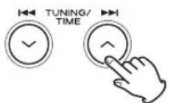 TEAC SR-L280i - Druk op TIME (|◄◄ of ►►|) om het huidige uur in te stellen. - 1