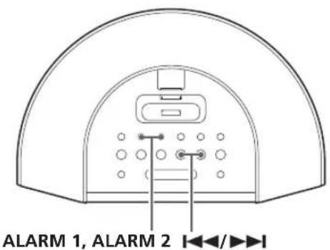 ALARM 1, ALARM 2 |◄◄/►►
