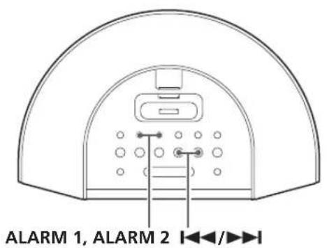 ALARM 1, ALARM 2 |◄◄/►►►