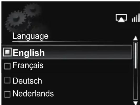 Language English Français Deutsch Nederlands