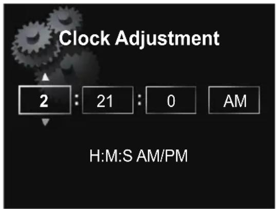 PIONEER X-SMC5 - Betätigen Sie ↑/↓/←/→ oder die Zifferntasten zur Einstellung der Uhr, und drücken Sie dann ENTER. - 1