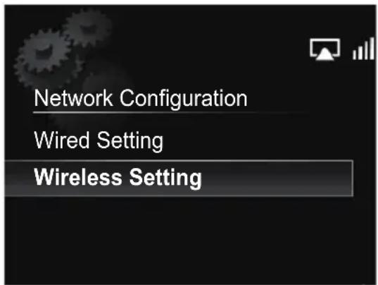 PIONEER X-SMC5 - Betätigen Sie ↑/↓ zur Wahl von Wired Setting oder Wireless Setting, und drücken Sie dann ENTER. - 1