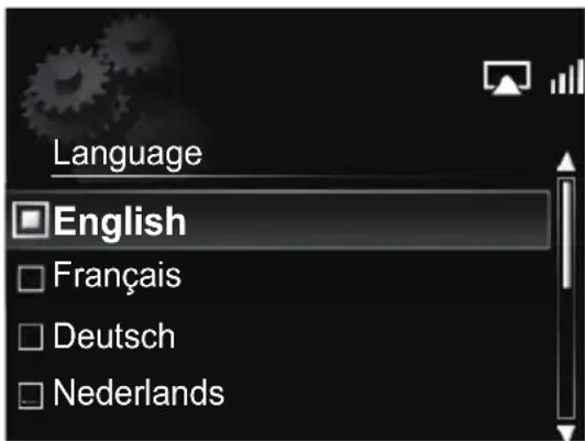 Language English Français Deutsch Nederlands