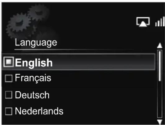 Language English Français Deutsch Nederlands