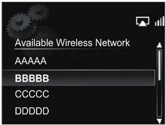 Available Wireless Network AAAAA BBBBB CCCCC DDDDD