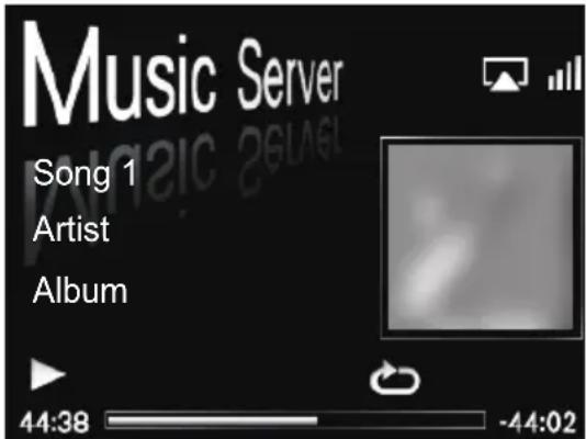 Music Server Song 1 Artist Album 44:38 -44:02