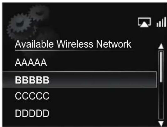 Available Wireless Network AAAAA BBBBB CCCCC DDDDD