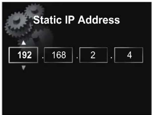 Static IP Address 192 . 168 . 2 . 4