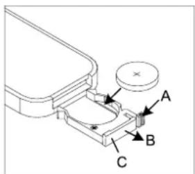 TELEFUNKEN iP 300 - Wie Sie die Batterie der Fernbedienung einlegen - 2