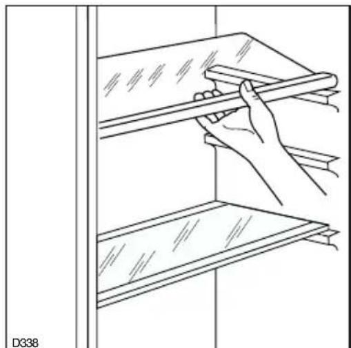AEG-ELECTROLUX Santo 70278 KG8 - Adjusting the upper door rack - 1