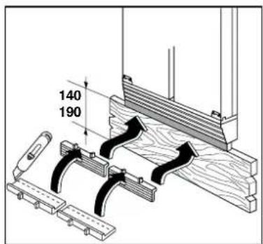 Küppersbusch IKE 458-5-4 T - Anbringen des Sockels Höhenausnichtung H=820 - 2