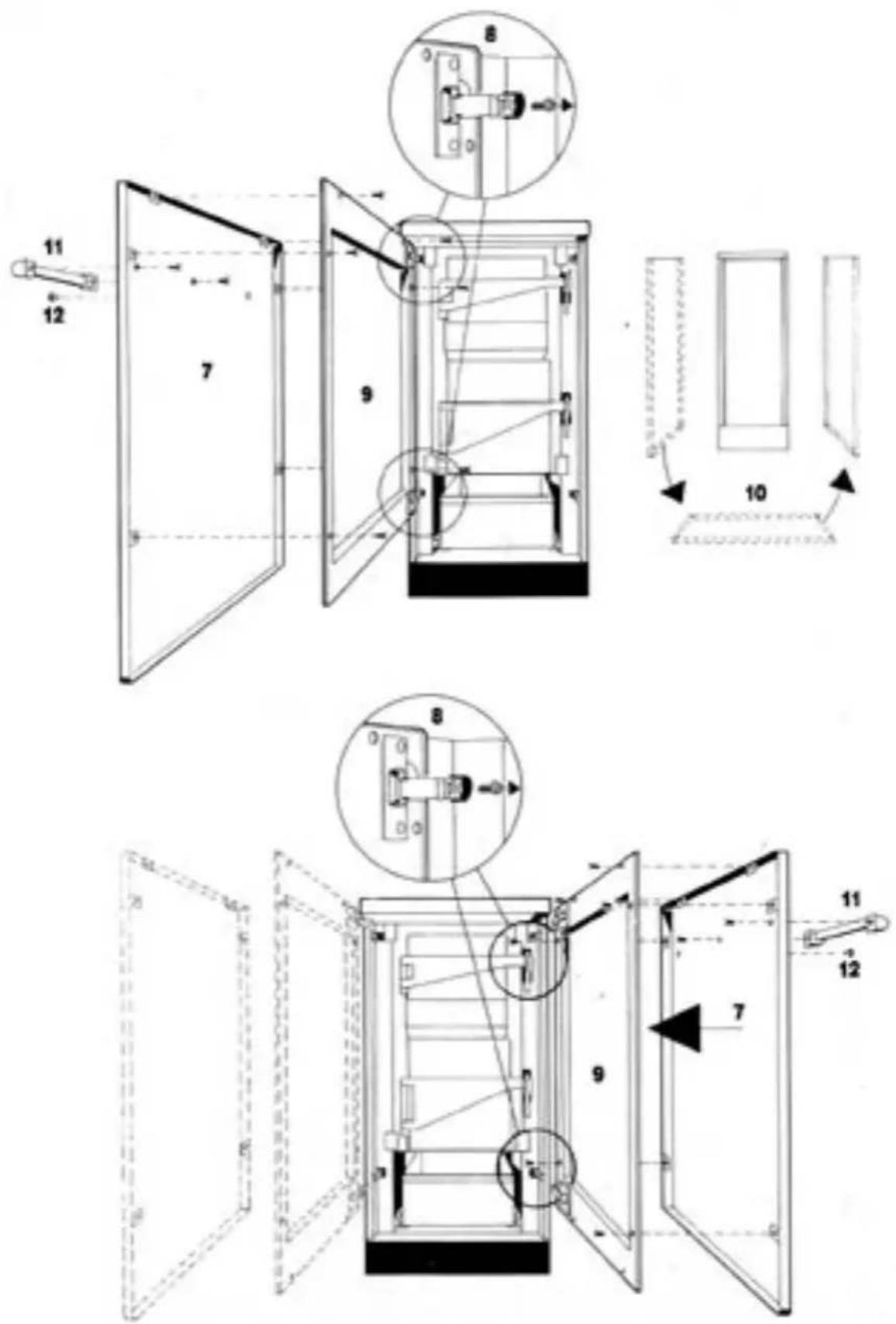 Küppersbusch KH 405.0 - Änderung des Türanschlages und Griffmontage - 1