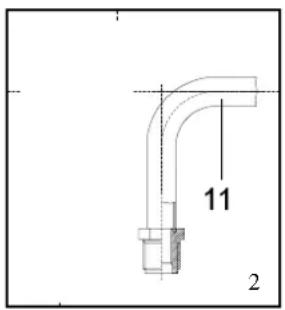 Küppersbusch GKH 507.1 E - Gasanschluß (Zeichnung 2) - 1