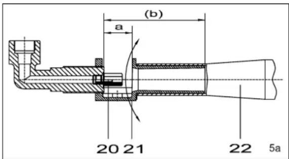 Küppersbusch GH 505.2 E - Einstellelemente des Grill-Gasbrenners (Abb. 5a) - 1
