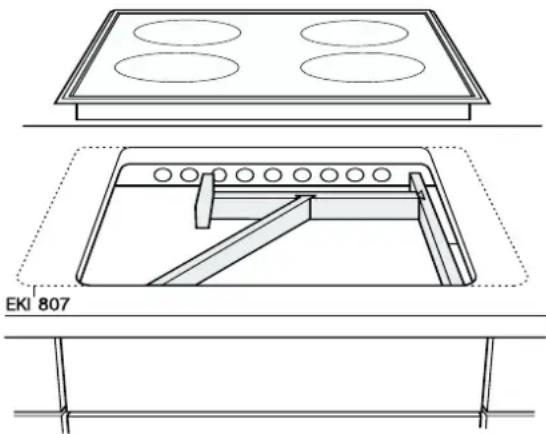 Küppersbusch EKI 607.1 - Einbau über einer Abdeckplatte. - 3