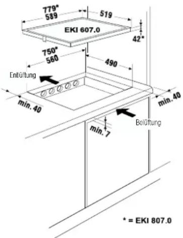 Küppersbusch EKI 607.1 - Hinweise zum Einbau - 2