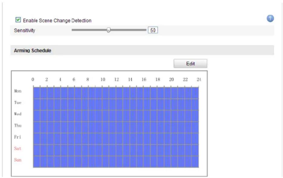 LEVELONE FCS-3084 - Configuration> Advanced Configuration> Smart Event> Scene Change Detection - 1