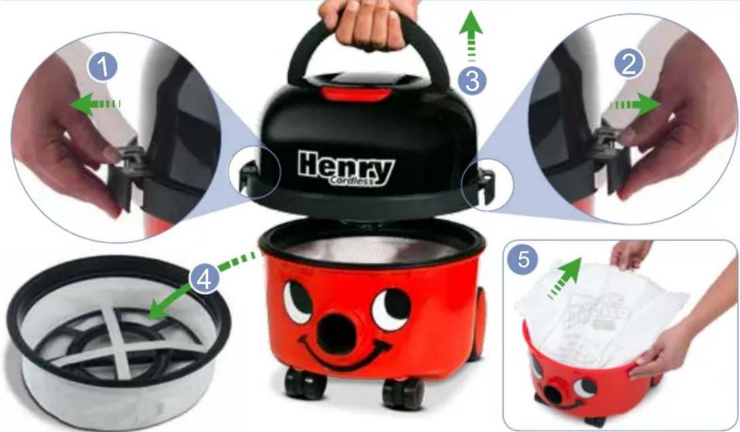 Numatic Henry Cordless HVB160 - Using your machine - 14