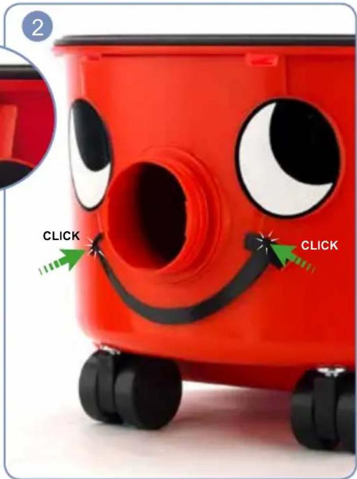 Numatic Henry Cordless HVB160 - Fitting the Face on - 2