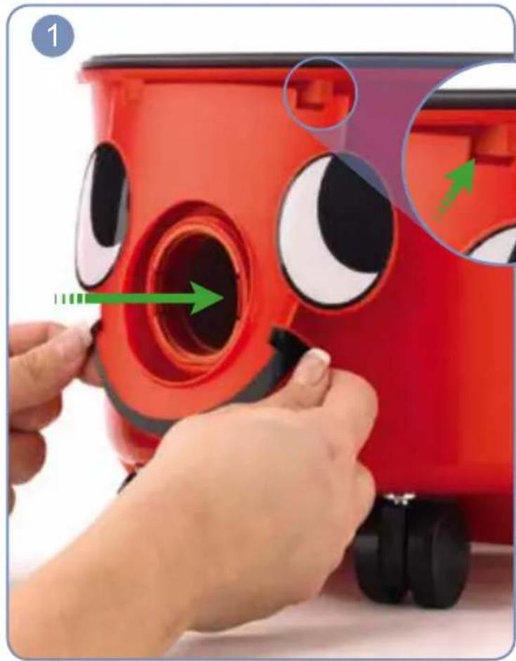 Numatic Henry Cordless HVB160 - Fitting the Face on - 1