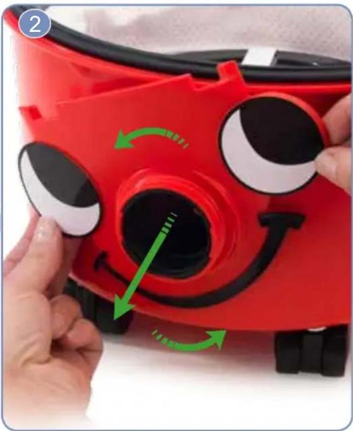 Numatic Henry Cordless HVB160 - Removing the Face - 2