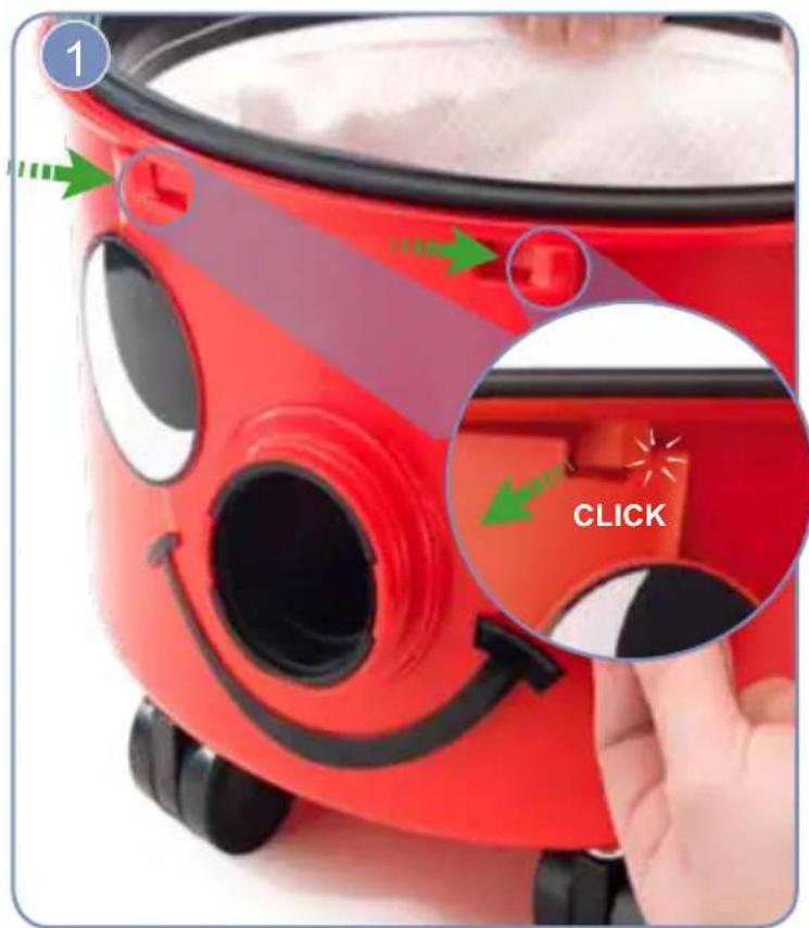 Numatic Henry Cordless HVB160 - Removing the Face - 1