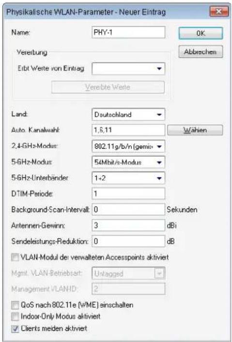 LANCOM 1781VA - Physikalische WLAN-Parameter - 1