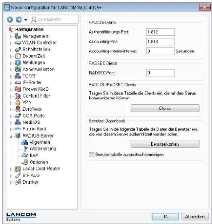 LANCOM 1781VA - RADIUS-Server für Public-Spot-Nutzung konfigurieren - 1