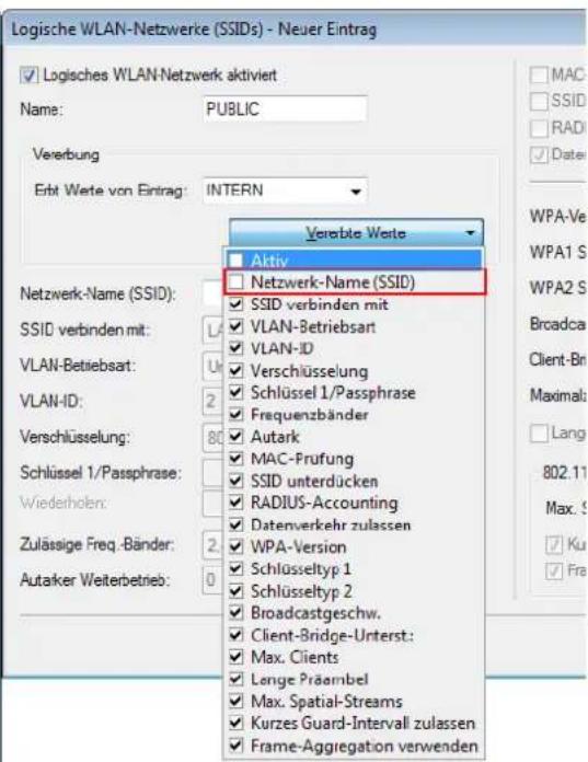 LANCOM 1781VA - Vererbung von Parametern - 2