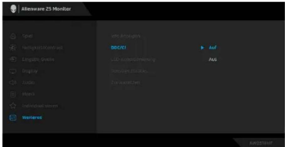 ALIENWARE AW2518HF - Menü - 8