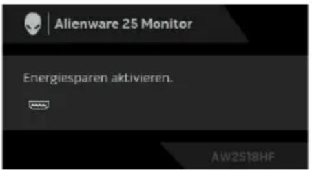 ALIENWARE AW2518HF - HINWEIS: Die Meldung könnte je nach angeschlossenem Eingangssignal leicht unterschiedlich sein. - 2
