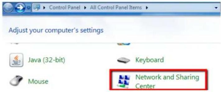 EverFocus ELUX16 - ◆ Click Network and Sharing Center. - 1