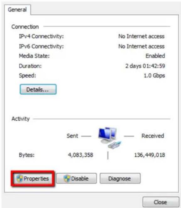 EverFocus ELUX16 - Click Properties. - 1