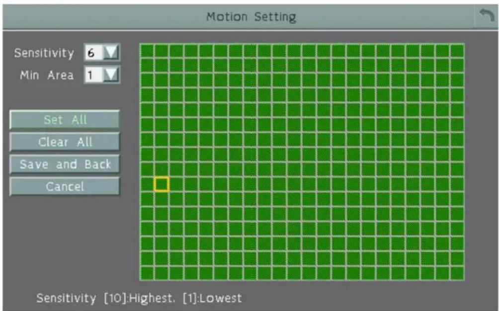 EverFocus ELUX4 - To Edit the Motion Grids: - 1