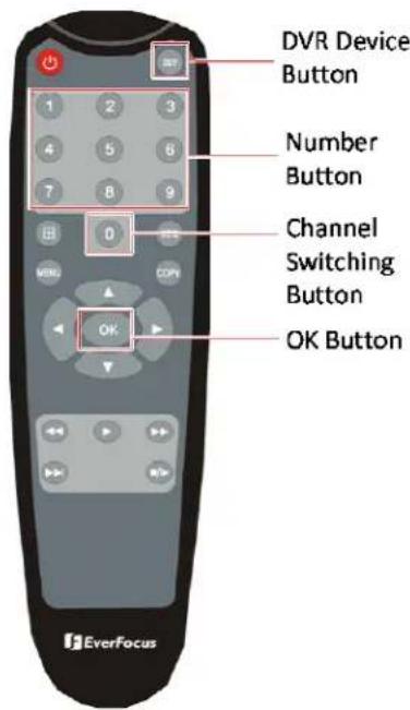 EverFocus ELUX4 - To select the DVR ID, - 2