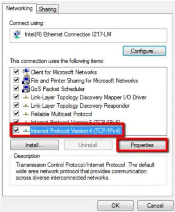 EverFocus ELUX4 - Click Properties. - 2