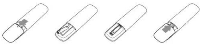Planar SL4851 - Inserting the batteries in the remote control - 1