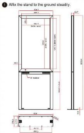 DynaScan DS551DR4 - Mounting the Display - 1