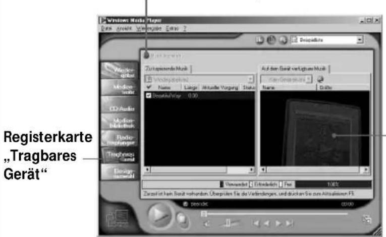 Registerkarte „Tragbares Gerät“
