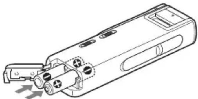 SONY ICD-BM1 - Schritt 1: Einsetzen der Batterien - 2